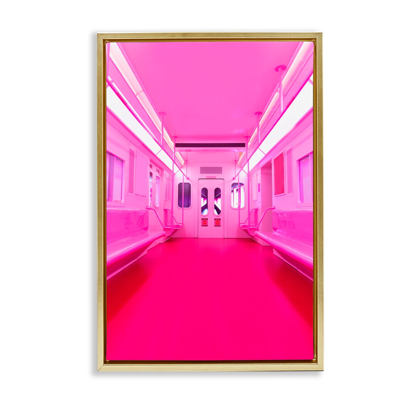 Stupell Industries Futuristic Pink Tone Subway Floating Frame, design by LISH Creative